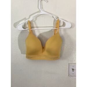 Victoria’s Secret PINK wear everywhere wireless lightly lined yellow bra